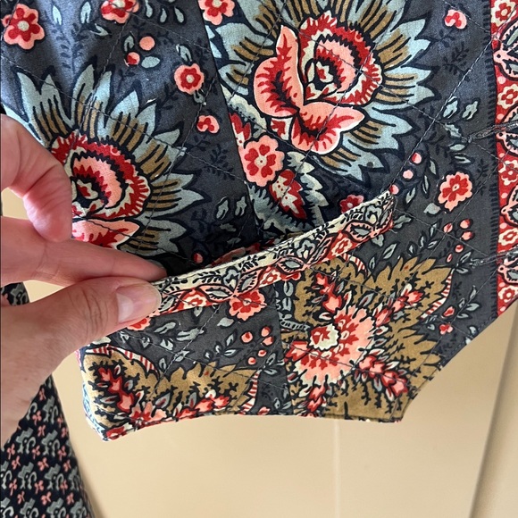 Vintage Quilted Paisley Boho Crop Jacket Sz S-M Mixed Floral - Picture 3 of 9